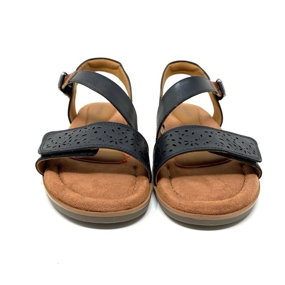 Women’s Cobb Hill Zion 2 Piece Leather Sandals Black WIDE - Picture 3 of 8